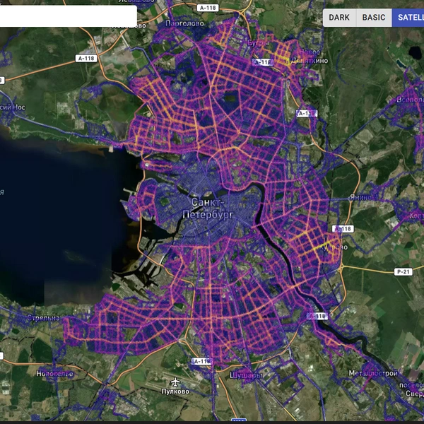 Тепловая карта наиболее популярных маршрутов | Источник: Предоставлено Whoosh