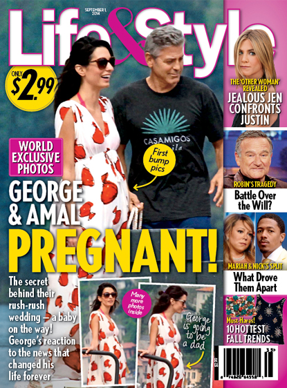Невесту Джорджа Клуни подозревают в беременности