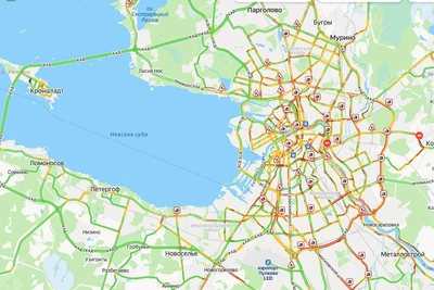 St. Petersburg Traffic Jams Peak at 8 Points on February 2 Evening