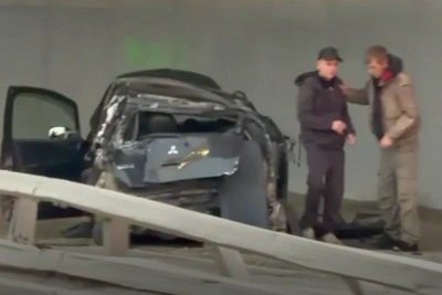 Mitsubishi Colt разбился на Ватутина в Новосибирске
