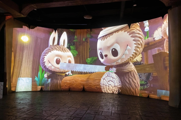 Лабубу тоже готовят полено (представление в тематическом парке POP Land в Пекине) | Источник: Shutterstock/Fotodom.ru