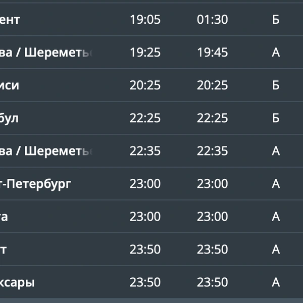 Задержки рейсов на прилет | Источник: Онлайн-табло аэропорта Минеральных Вод