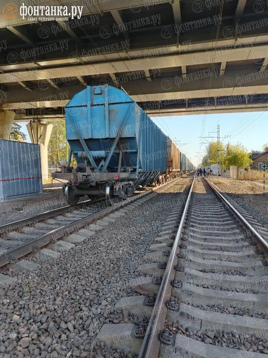 В районе Удельной состав оказался не на своем пути и спровоцировал пробку | Источник: читательница «Фонтанки»