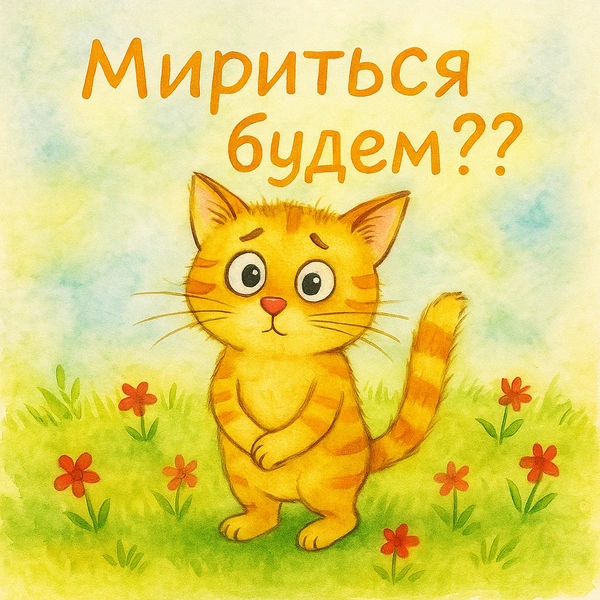 открытка прости, открытка с извинениями, открытки для друзей, открытки скачать | Источник: theDay/DALL-E