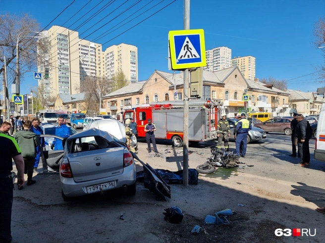 Авария произошла на оживленной дороге | Источник: Роман Данилкин / 63.RU