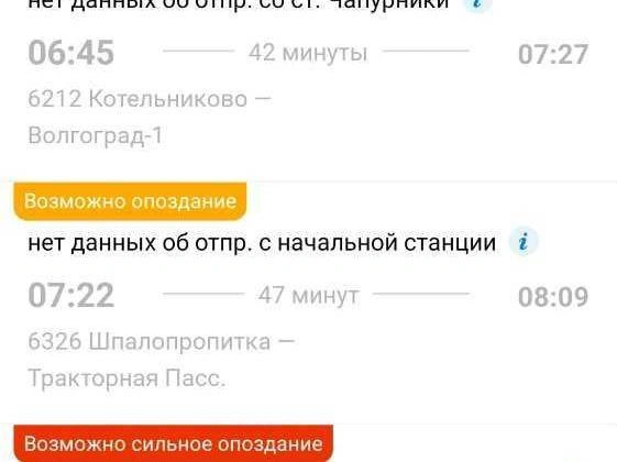 Опоздания поездов уже видны на сервисах покупки билетов | Источник: читатели V1.RU