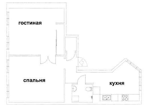 Маленькая светлая квартира в Гетеборге