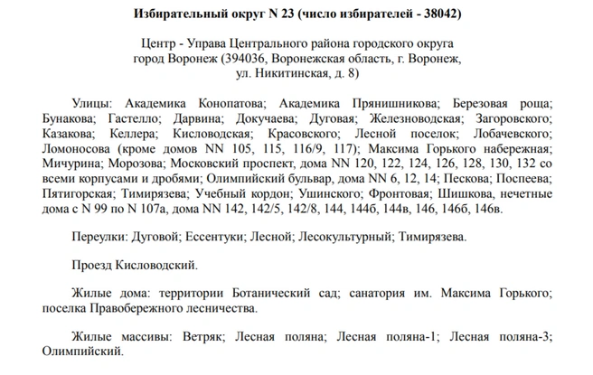 Источник: избирательная комиссия Воронежской области / Voronezh.izbirkom.ru
