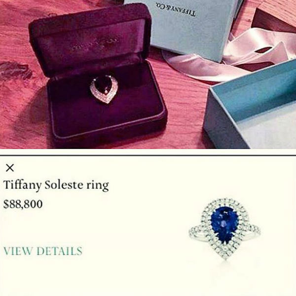 Такое кольцо преподнес Тима своей невесте