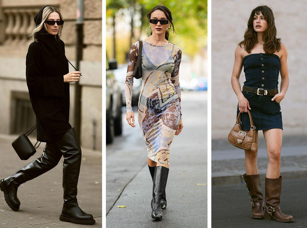 Повторите осенью: 5 платьев, которые безупречно смотрятся с сапогами