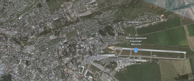 Аэропорт и улица Советская | Источник: Google.earth.com