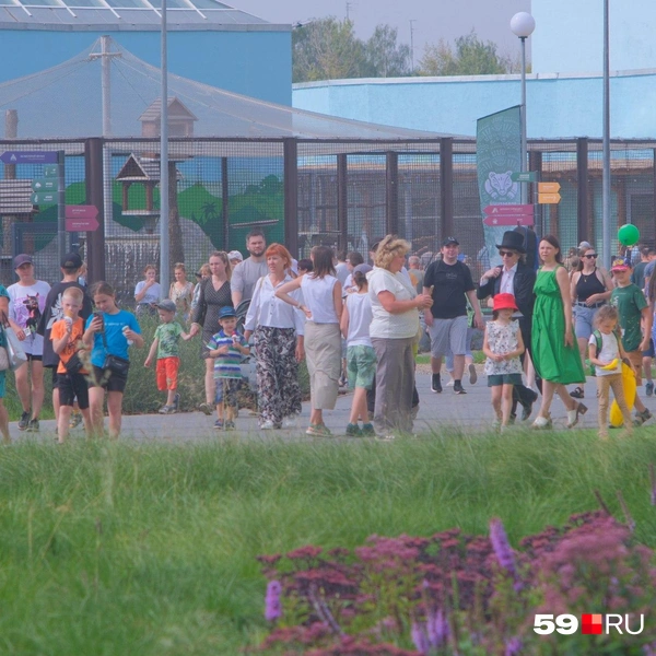 Желающих приехать в зоопарк на открытие было много | Источник: Тимофей Калмаков / 59.RU