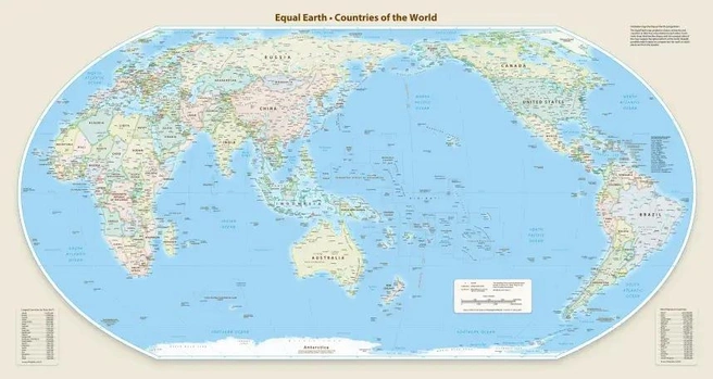 карта «Равная Земля» | Источник: Equal Earth