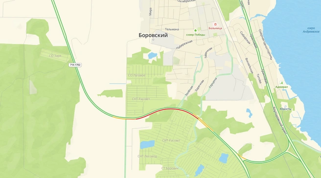 В Боровском находятся популярные у горожан горки | Источник: 2Гис