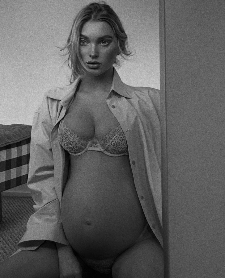 Великая красота: беременная Эльза Хоск в белье и рубашке бойфренда