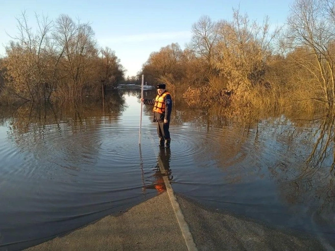 Вода отрезала село Слемские Борки | Источник: ГКУ МО «Мособлпожспас» / T.me