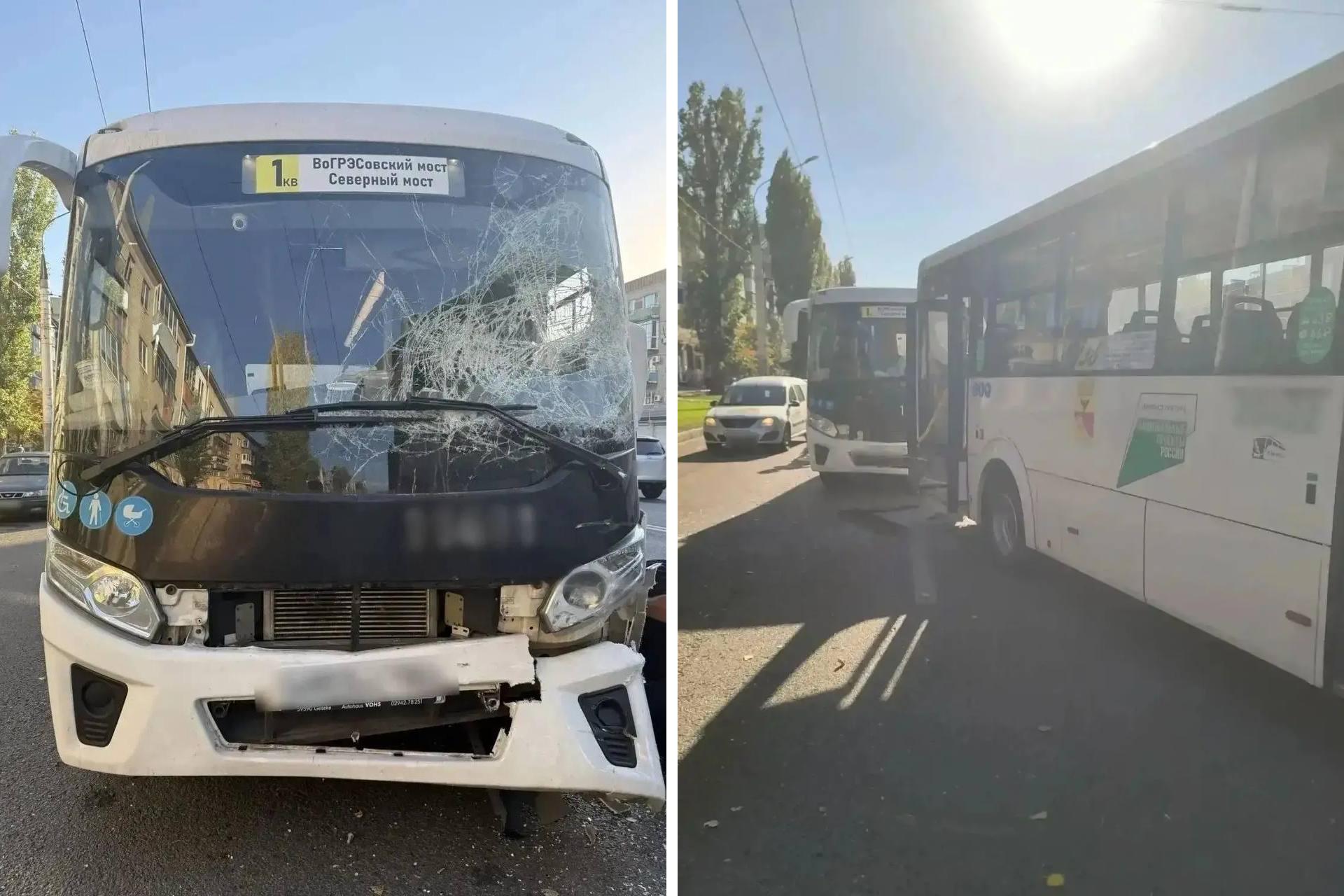 Два автобуса столкнулись на левом берегу Воронежа: пострадали четыре женщины и маленький ребенок