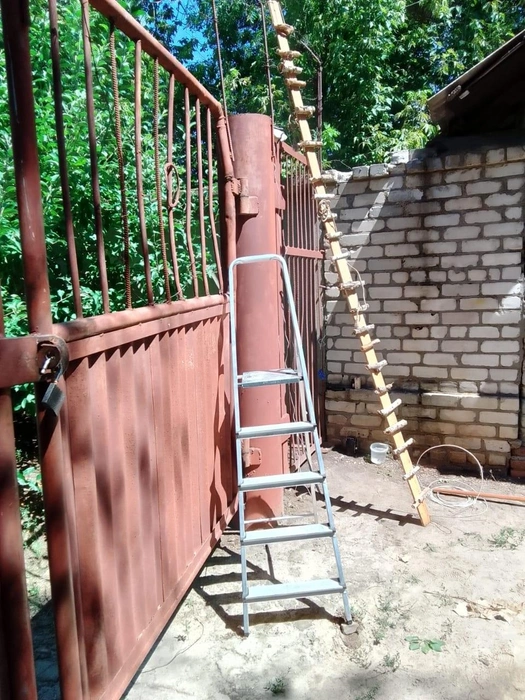 Котик провалился в трубу и не мог выбраться. Самодельная лесенка не помогла | Источник: читатели V1.RU
