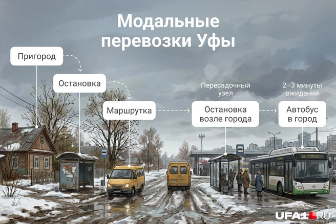 Мультимодальные перевозки&nbsp;могли бы выглядеть так | Источник: Полина Авдошина / Городские медиа