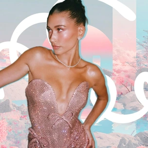 Хейли Бибер снова носит молочный маникюр с жемчужной втиркой