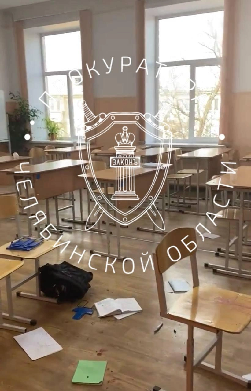 На полу остались капли крови  | Источник: Прокуратура Челябинской области / Telegram
