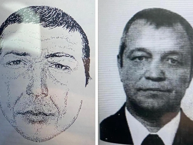 Слева — фоторобот со слов девочки, справа — актуальная фотография Александра | Источник: читатель E1.RU