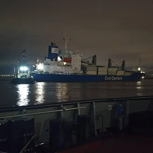 В Петербурге грузовое судно, севшее на мель около Белого острова, перевезли на причал | Источник: Северо-Западная транспортная прокуратура