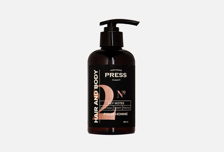 Мужской шампунь-гель 2 в 1, PRESS GURWITZ PERFUMERIE 
