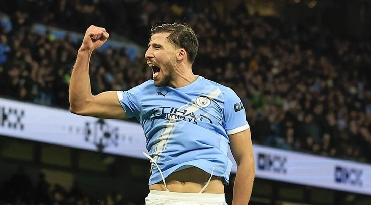 Рубен Диаш (3) из «Манчестер Сити» празднует гол, сделав счет 1:0 в матче Премьер-лиги между «Манчестер Сити» и «Сандерлендом» на стадионе «Этихад», Манчестер, Англия, 6 декабря 2025 года | Источник: Pro Sports Images