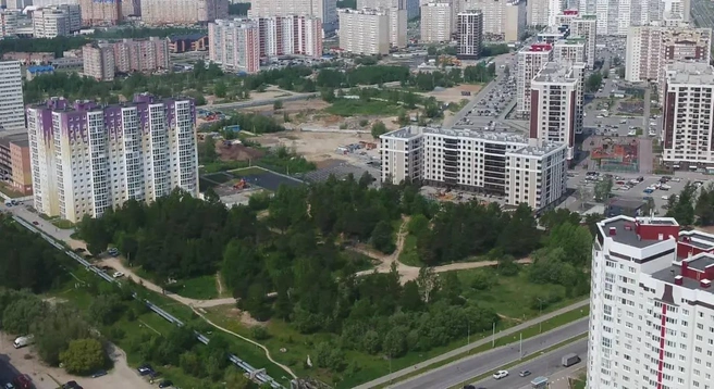 На месте зеленой зоны в 4 га хотели построить еще 3 жилых дома, но разобьют сквер | Источник: Дина Биглова-Фатова / t.me