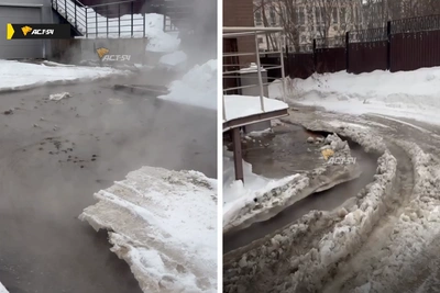 Кипяток затопил подход к дому на Сакко и Ванцетти