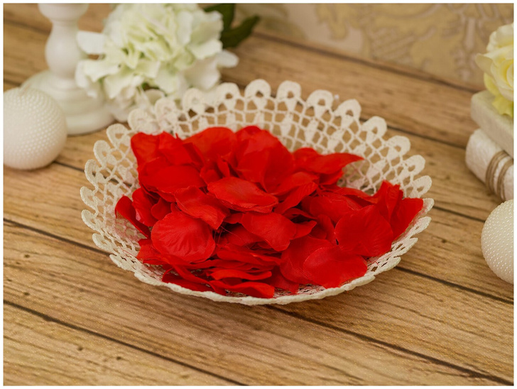 Лепестки роз красные для осыпания жениха и невесты, церемонии заключения брака, фотосессии и декора свадьбы, 100 штук