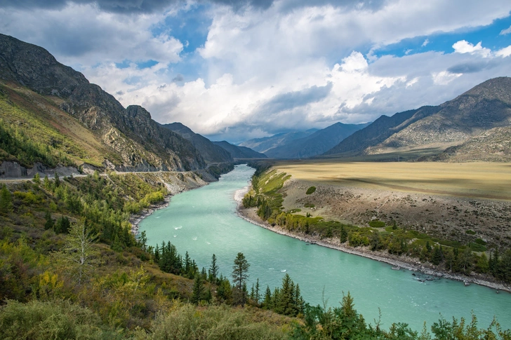 Река Катунь на Алтае. | Источник: Shutterstock/Fotodom.ru