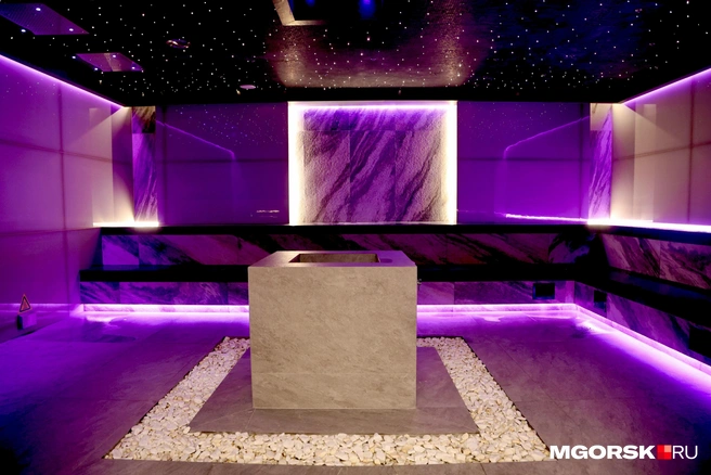 Инновационная «Сауна впечатлений» удивляет разными звуками природы. Во время нашего визита там звучало пение птиц | Источник: Наталья Черепанова / MGORSK.RU