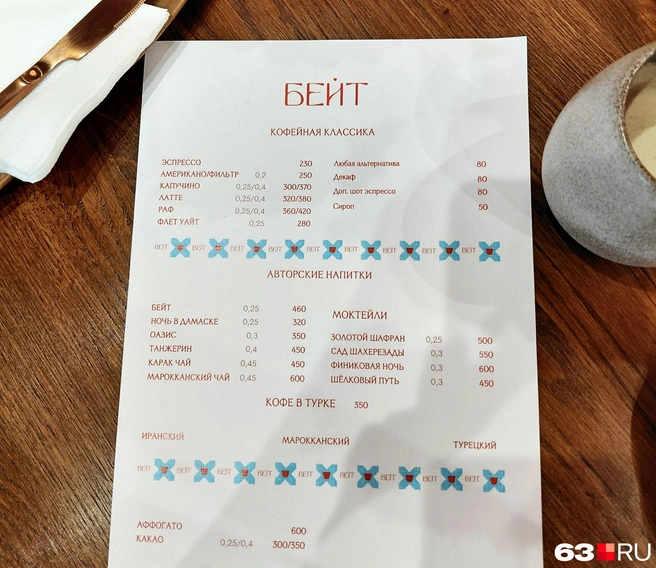 Давайте посмотрим меню  | Источник: Александра Исмайлова / 63.RU 