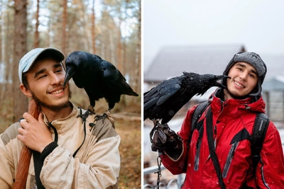 Умер 29-летний блогер Александр Чугайнов, хозяин ворона Гоши