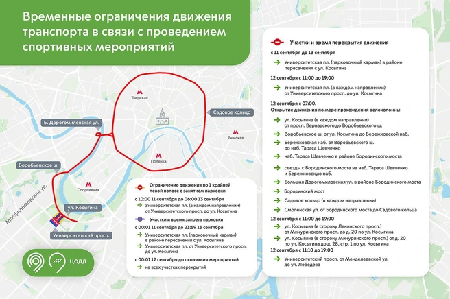 Перекроют центр Москвы из-за проведения велофестиваля | Источник: mos.ru