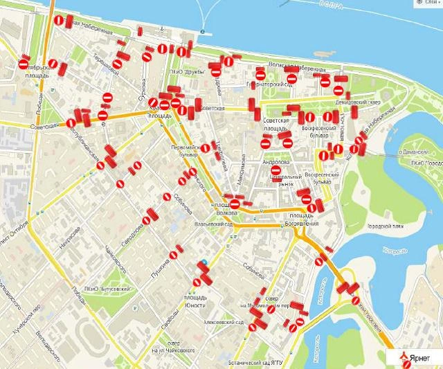 А вот так будет ограничен проезд — затронет даже мост через Которосль | Источник: мэрия Ярославля