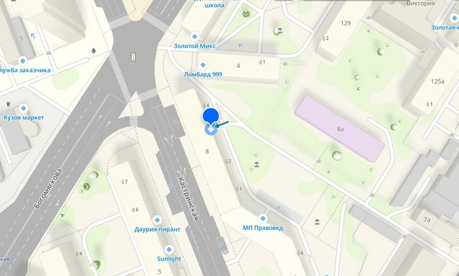 Вход находится рядом с третьим подъездом | Источник: 2gis.ru