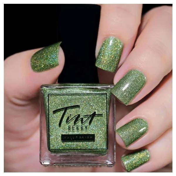 Лак для ногтей зеленый от Tint Berry 