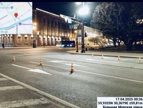 В Петербурге обновят разметку на улицах, где пройдут мероприятия к 9 Мая и не только | Источник: Комитет по транспорту Петербурга