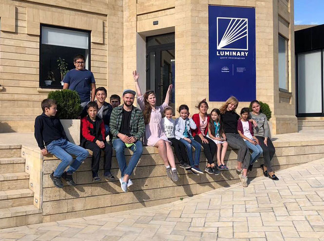 Учащиеся центра Luminary в селе Хрюг, Дагестан