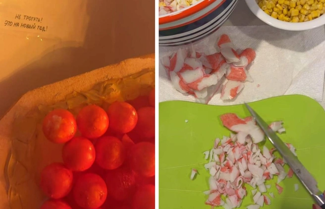 Мандарины на Новый год и грабовый салат  | Источник: vladaroslyakova / Instagram.com (экстремистская организация, деятельность запрещена на территории РФ)