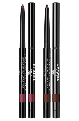 Водостойкий карандаш для глаз Stylo Yeux Waterproof, оттенки Éros, Agapé, Chanel. Те самые "красно-коричневые" подводки с легким металлическим отливом из новой коллекции осень-2016.