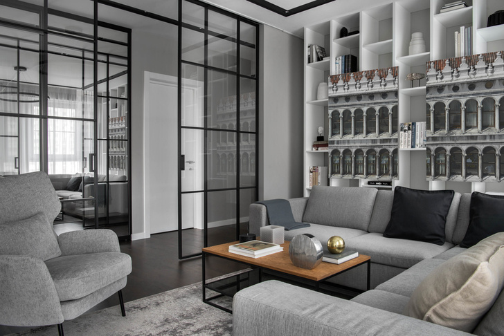 Все оттенки серого: минималистичная квартира 91 м² (фото 0)