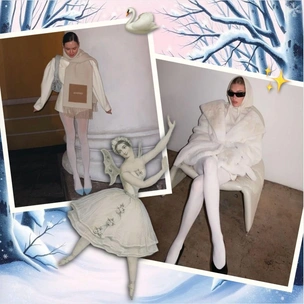 Белые колготки — маст-хэв зимы 2025 для самых сказочных и театральных образов