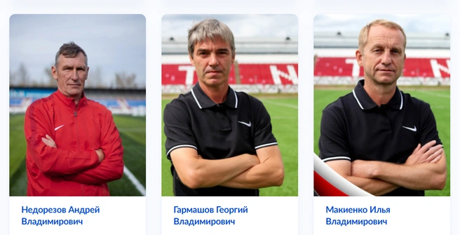 Тренеры-преподаватели спортивной школы по футболу | Источник: fcchita.gosuslugi.ru