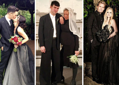 Против правил: звезды, которые вышли замуж в черных свадебных платьях — 12 фото
