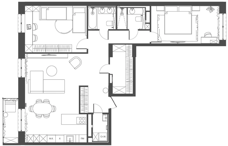 Уютный минимализм: квартира 100 м² в Перми