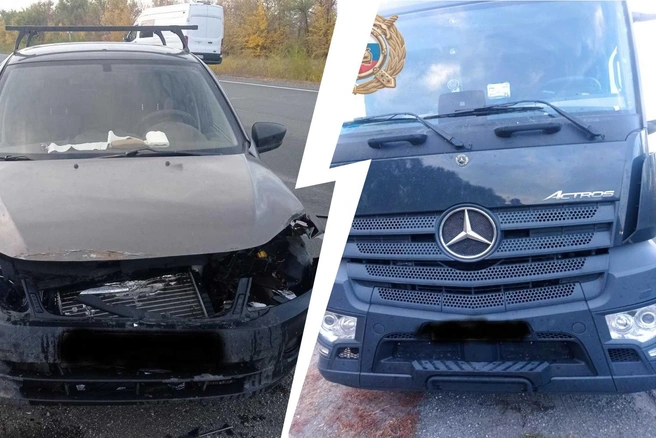 Эти машины столкнулись в Балаковском районе | Источник: ГИБДД по Саратовской области